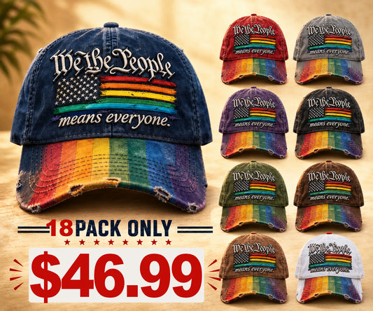 🧢✨Clearance Sale:9 pack for $36.99✨US 250th Anniversary Rainbow Colored Commemorative Hat