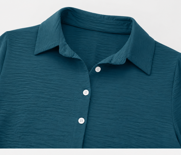 Limited Deal 8-Pack Women's Crinkled Roll-Tab Button Front Blouses