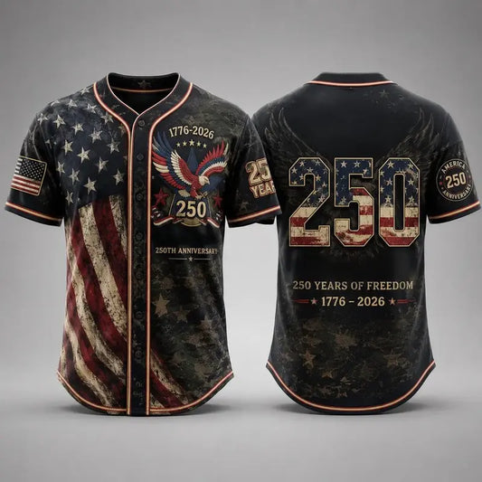 USA 250th Anniversary Baseball Jersey 3-Pack – Patriotic Eagle Edition