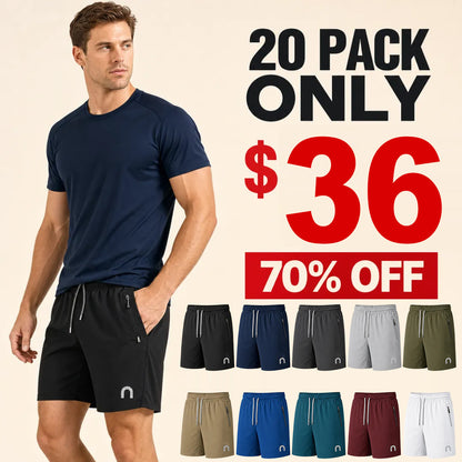⏰WAREHOUSE CLEARANCE⚡10-Pack only $28⚡Men’s Quick-Dry Sports Shorts