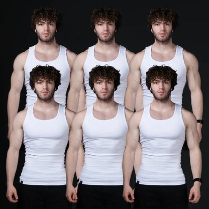 Men’s versatile tank top that smooths bulges and enhances a strong, athletic fit.