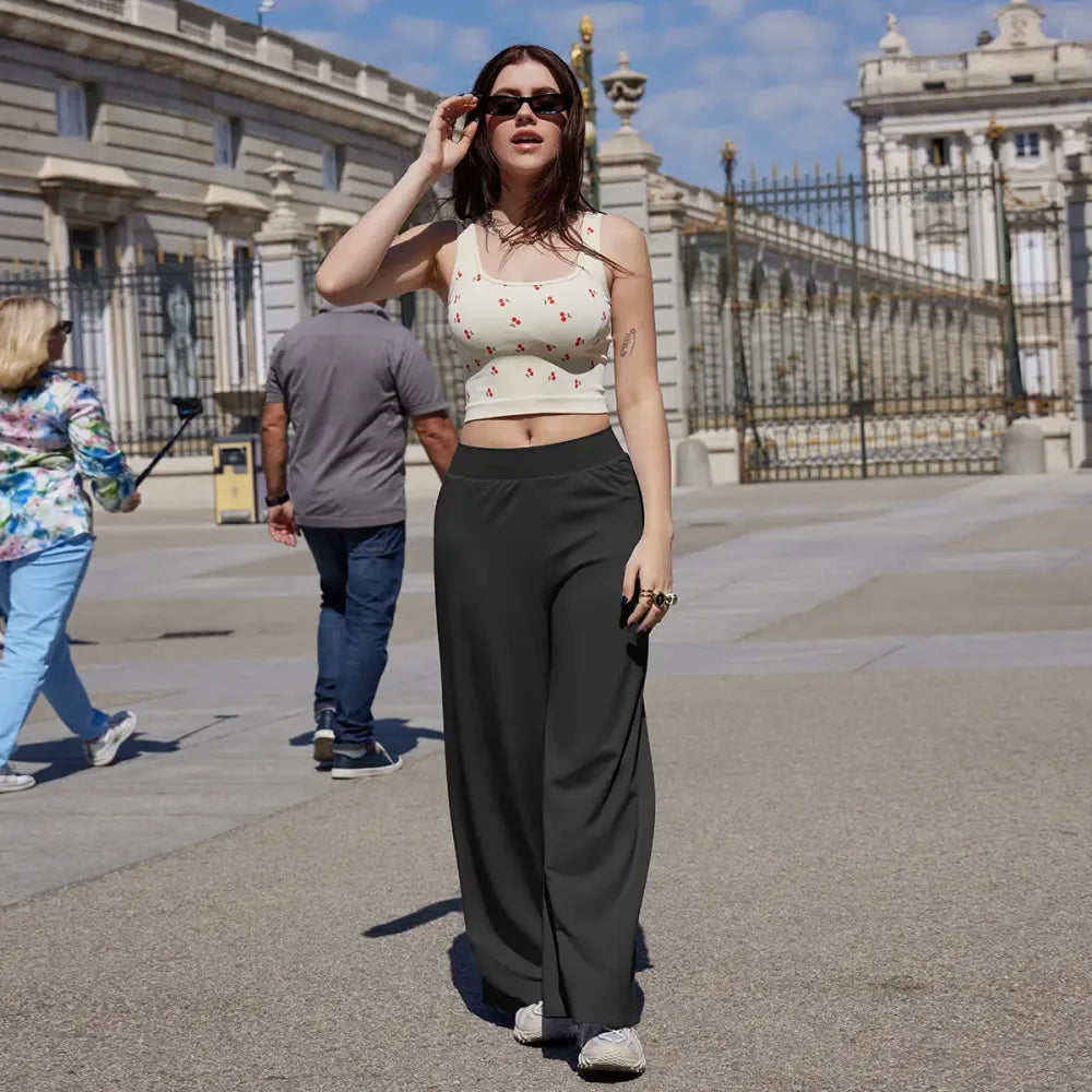 Women's High Waist Wide Leg Casual Pants