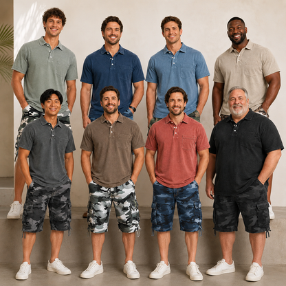 ❀12 Pack for $29⚡- Men's Camouflage Cargo Shorts