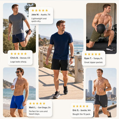 ⏰WAREHOUSE CLEARANCE⚡10-Pack only $28⚡Men’s Quick-Dry Sports Shorts