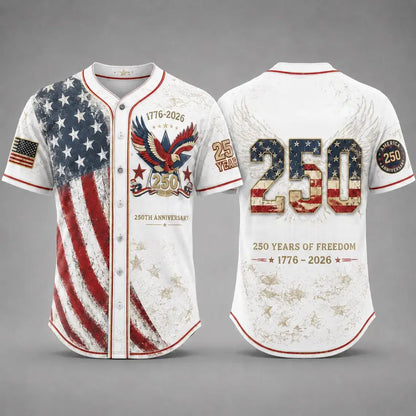 USA 250th Anniversary Baseball Jersey 3-Pack – Patriotic Eagle Edition