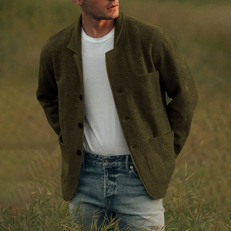 CLEARANCE SALE🔥 Men's Solid Color Fashion Jacket Coat Casual Jacket Coat