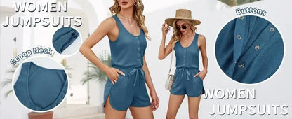 Women's Summer Casual Shorts Jumpsuit With Pockets (Just $3 Each!)