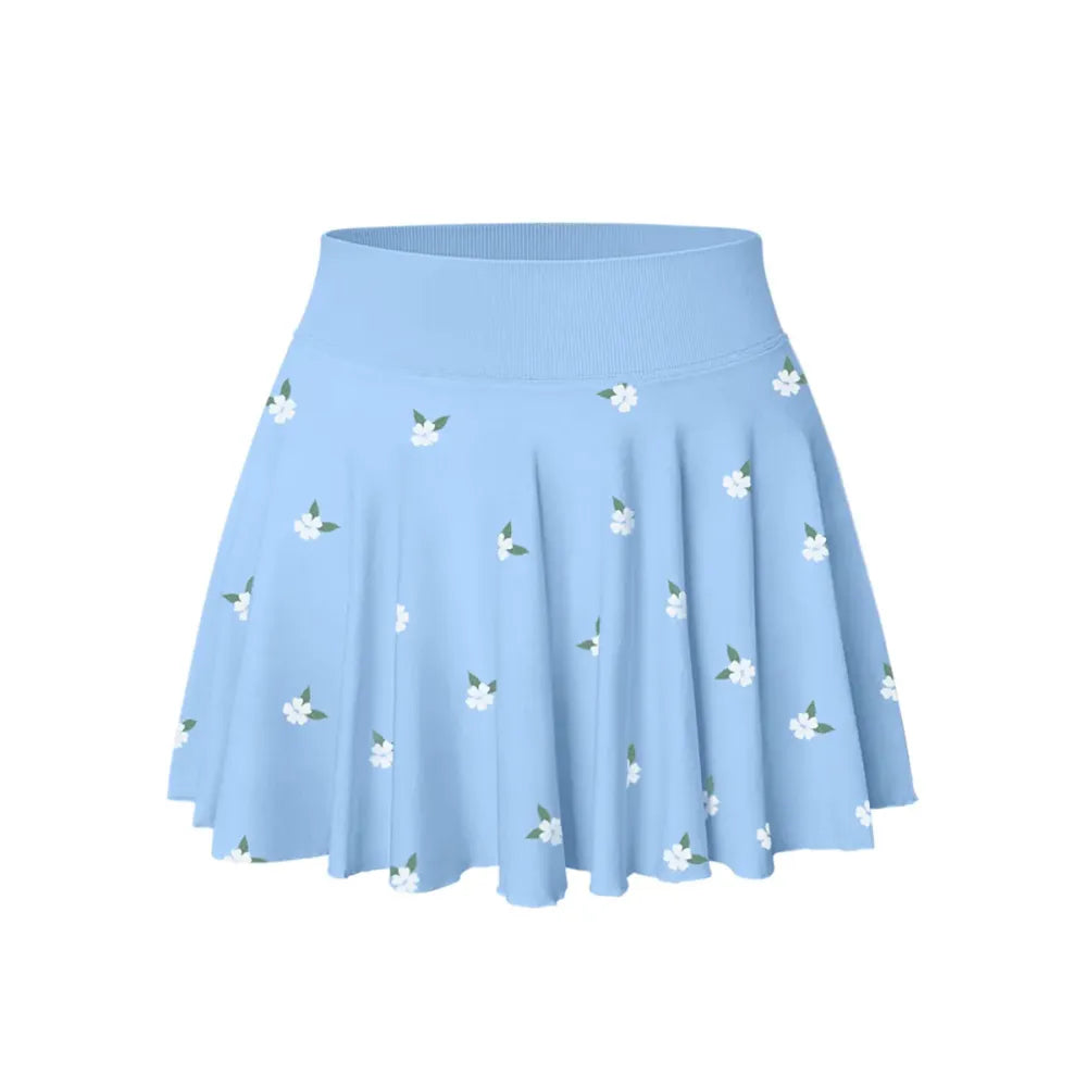 Women's One Piece Skirt One In One Flowy Basic Versatile Stretchy Flared Casual Mini Skirt
