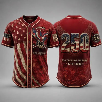 USA 250th Anniversary Baseball Jersey 3-Pack – Patriotic Eagle Edition