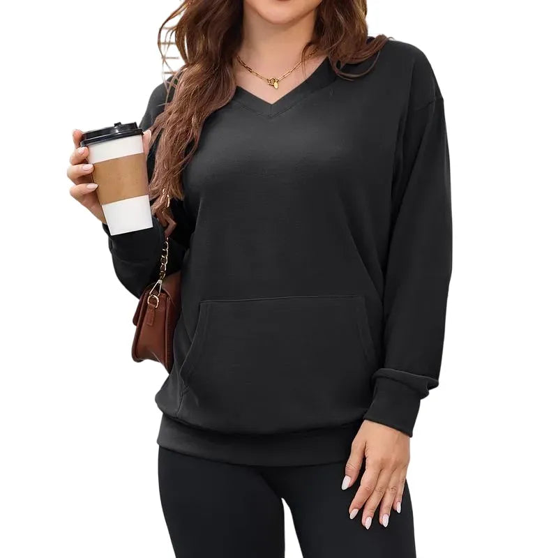 ⚡BEST SALE⚡ Women's Hoodless V-neck Sweatshirt