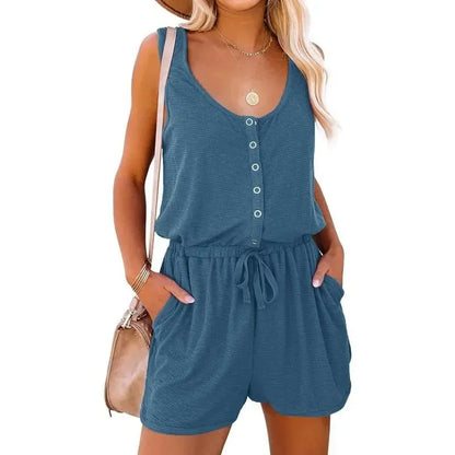 Women's Summer Casual Shorts Jumpsuit With Pockets (Just $3 Each!)