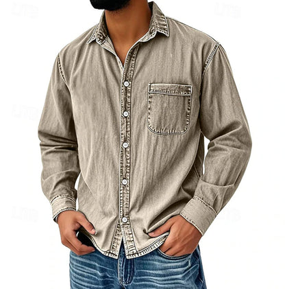 Clearance Sale: 10 pack for $32.99 – Men's Vintage Washed Cotton Denim Shirt