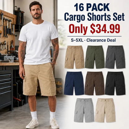 FINAL SALE⚡8 Packs for $24.99⚡- Men’s Relaxed Fit Cargo Shorts