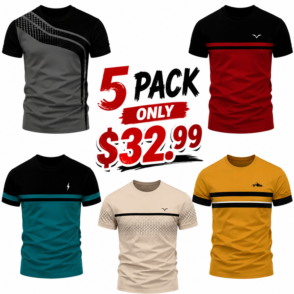Men's Premium Casual Crew Neck T-Shirt