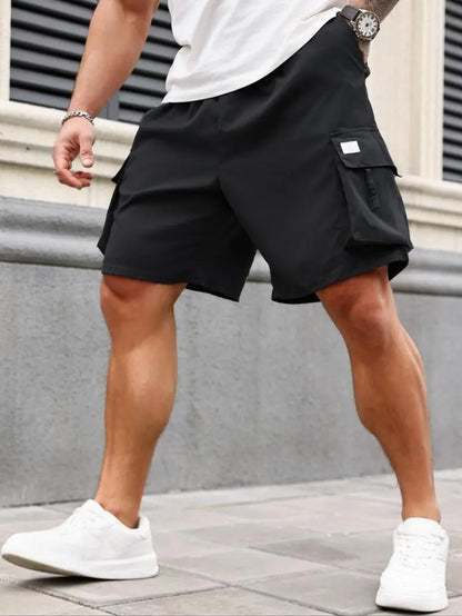🔥Men's Plus Size Solid Flap Pocket Cargo Shorts