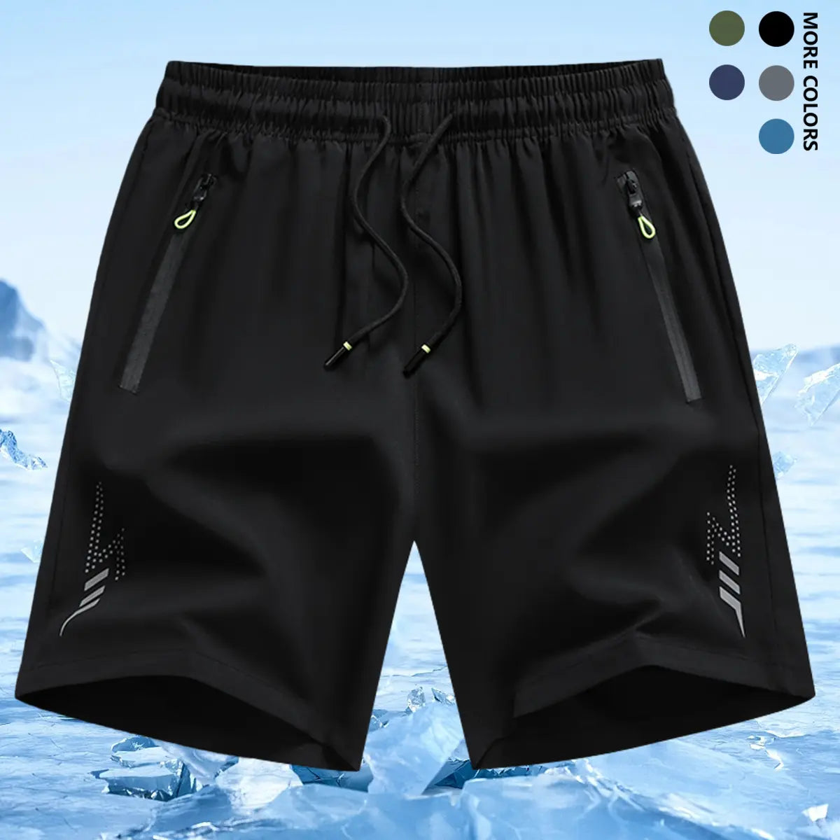 Men's Quick-Dry Athletic Shorts with Zipper Pockets – Lightweight Performance Workout Shorts