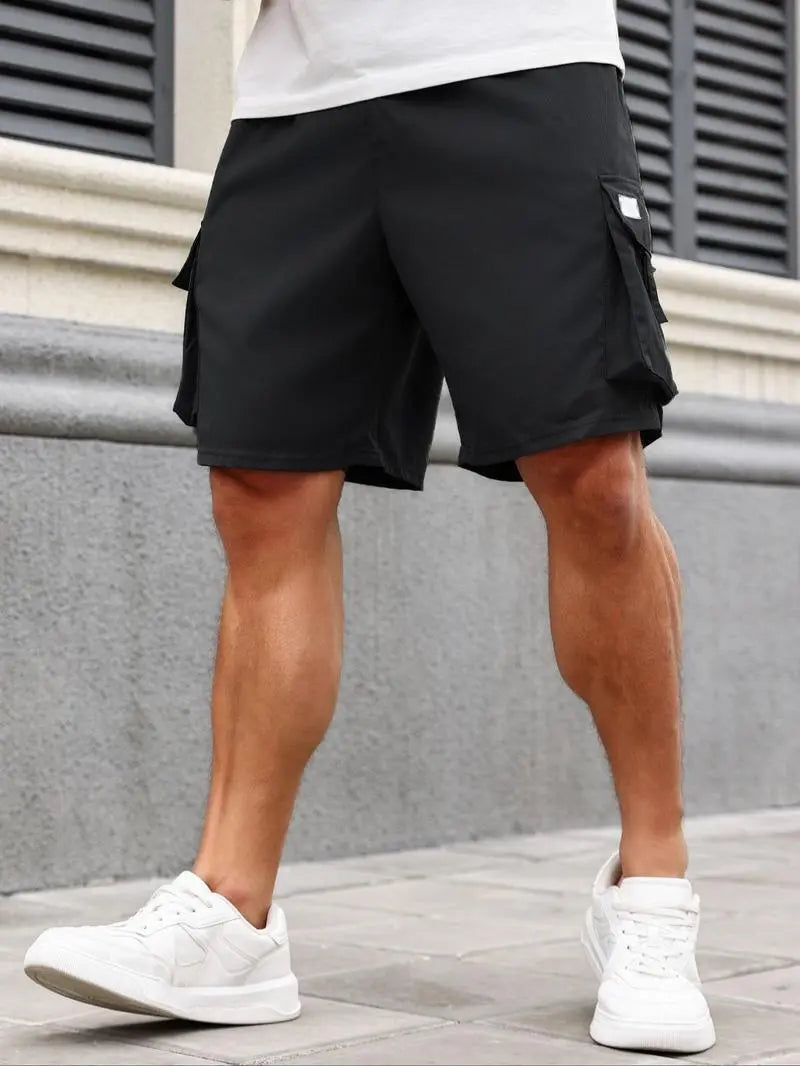🔥Men's Plus Size Solid Flap Pocket Cargo Shorts