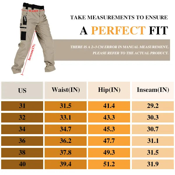12 Pack for $39- Men's Solid Color Tactical Work Pants