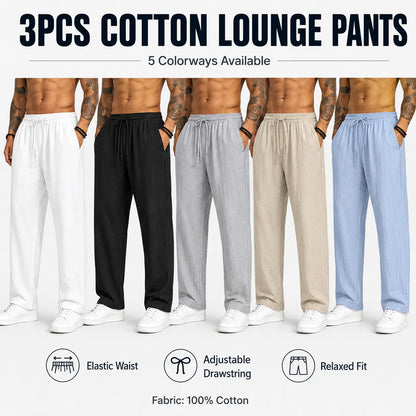 Cotton Lounge Pants for Men – 5 Colors, Soft & Relaxed Fit