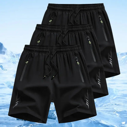 Men's Quick-Dry Athletic Shorts with Zipper Pockets – Lightweight Performance Workout Shorts