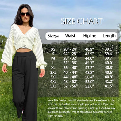 Women's High Waist Wide Leg Casual Pants
