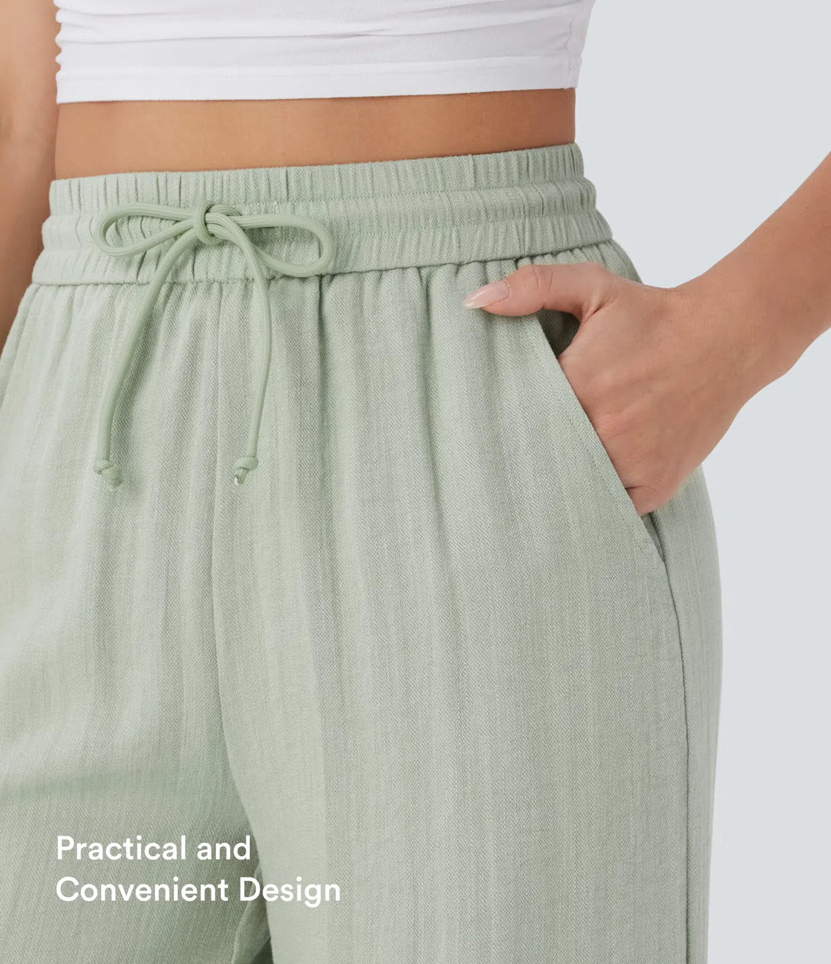 ⏰Clearance Sale⚡16 Pack only $38⚡High Waisted Drawstring Pocket Wide Leg Casual Linen-Feel Pants16 Pack for $38⚡High Waisted Drawstring Pocket Wide Leg Casual Linen-Feel Pants