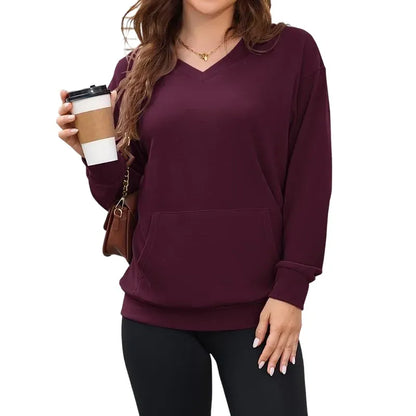 ⚡BEST SALE⚡ Women's Hoodless V-neck Sweatshirt