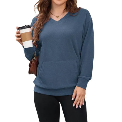 ⚡BEST SALE⚡ Women's Hoodless V-neck Sweatshirt