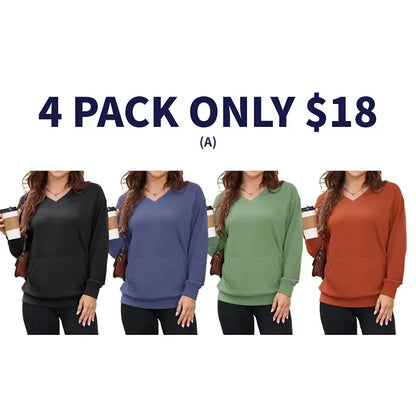 ⚡BEST SALE⚡ Women's Hoodless V-neck Sweatshirt