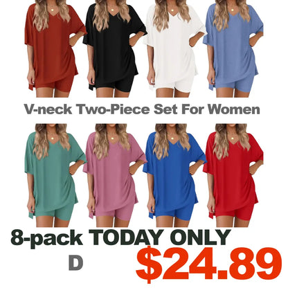 ⚡FINAL SALE⚡- Crewneck Two-Piece Set For Women