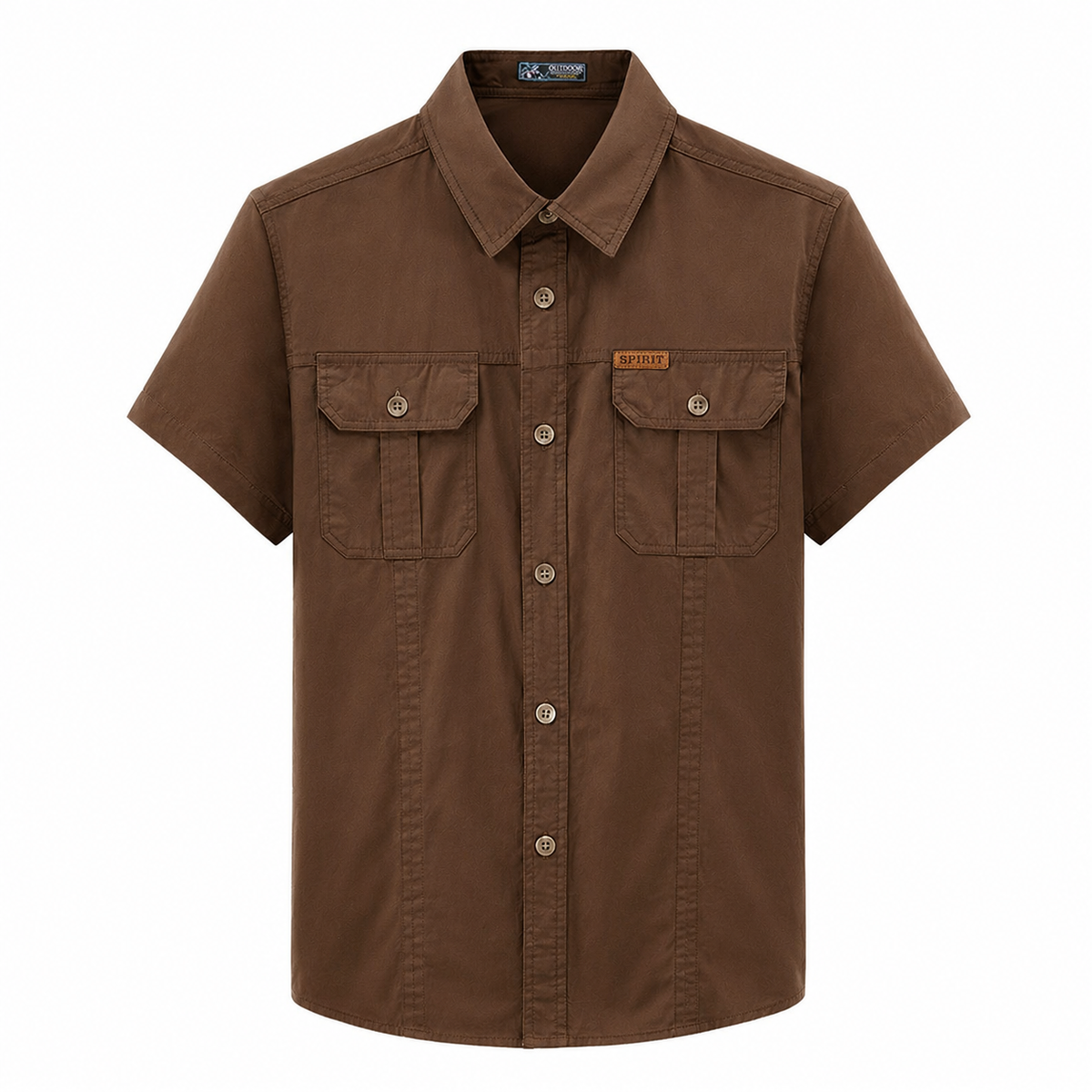 Mens Tactical Cargo Shirt | Lightweight Utility Button-Up Summer Shirt