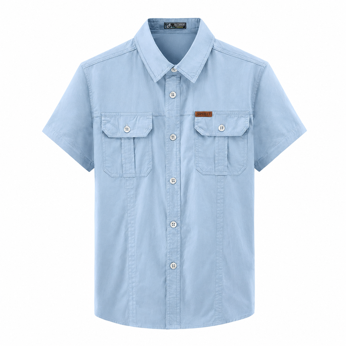 Mens Tactical Cargo Shirt | Lightweight Utility Button-Up Summer Shirt
