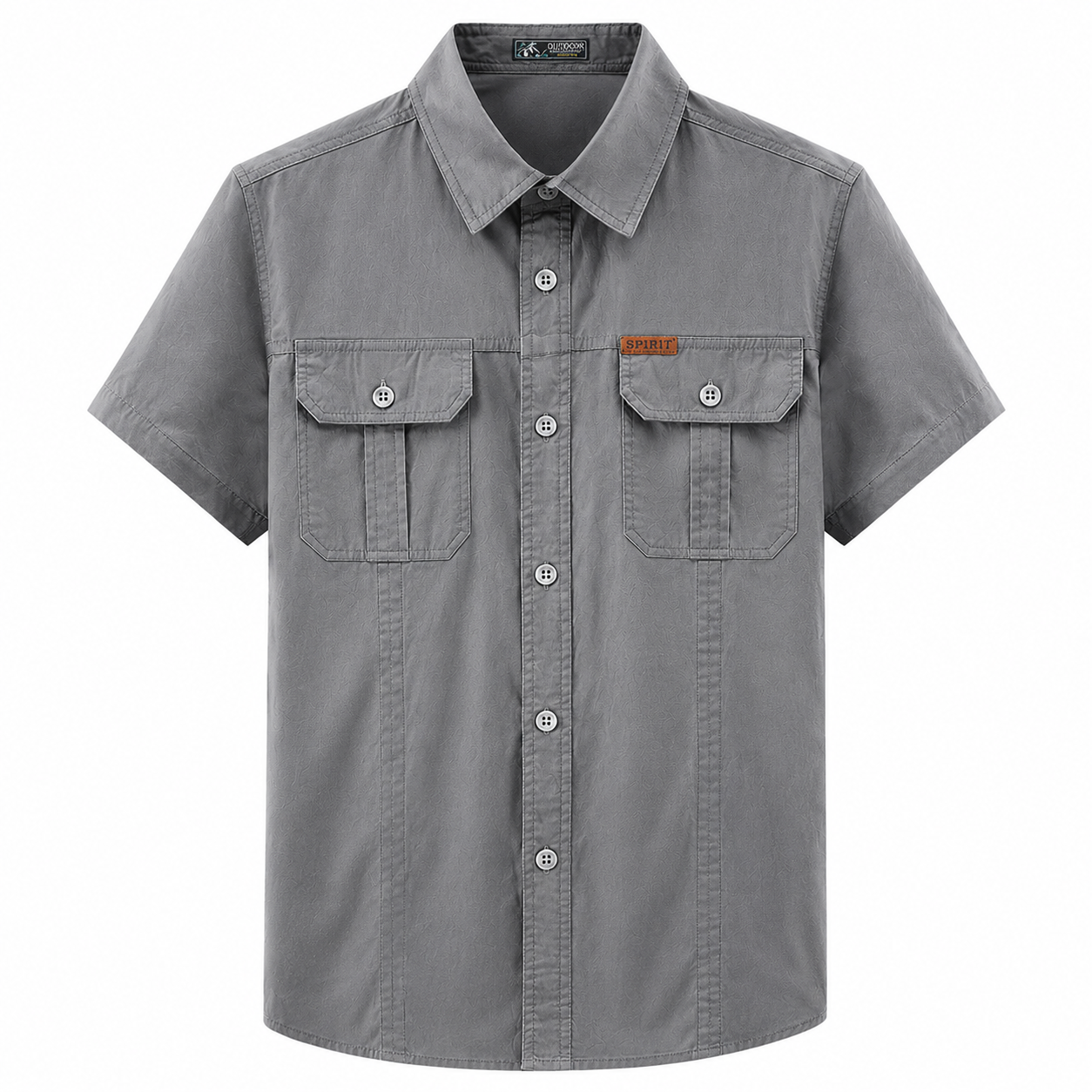 Mens Tactical Cargo Shirt | Lightweight Utility Button-Up Summer Shirt