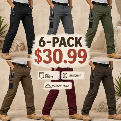 ⚡12 Pack for $38⚡Men's Contrast Pocket Tactical Cargo Pants
