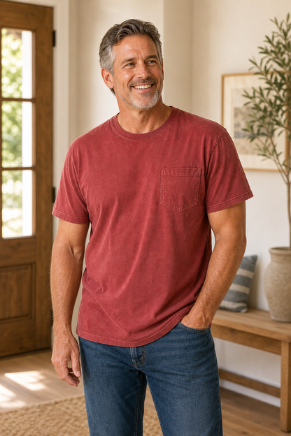 ⏰Clearance Sale⚡20-Pack for $30⚡Men's Big & Tall Garment-Dyed Pocket T-Shirt Multi-Pack