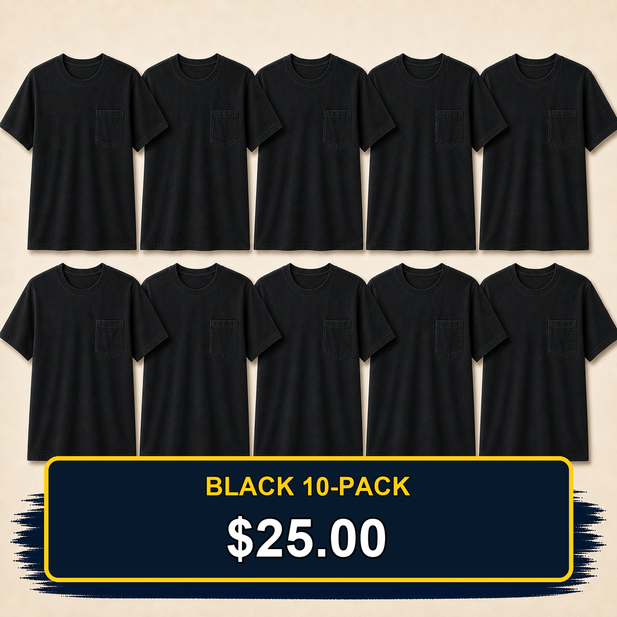 ⏰Clearance Sale⚡20-Pack for $30⚡Men's Big & Tall Garment-Dyed Pocket T-Shirt Multi-Pack