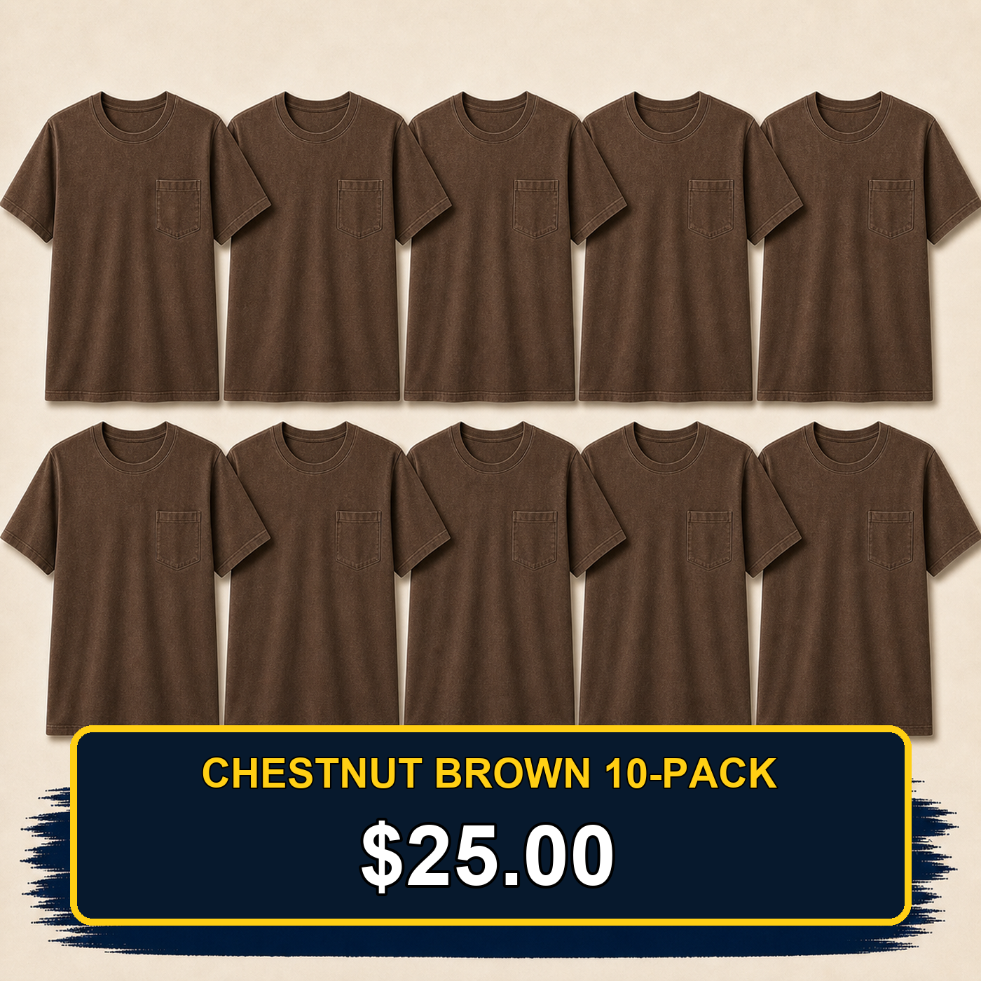 ⏰Clearance Sale⚡20-Pack for $30⚡Men's Big & Tall Garment-Dyed Pocket T-Shirt Multi-Pack