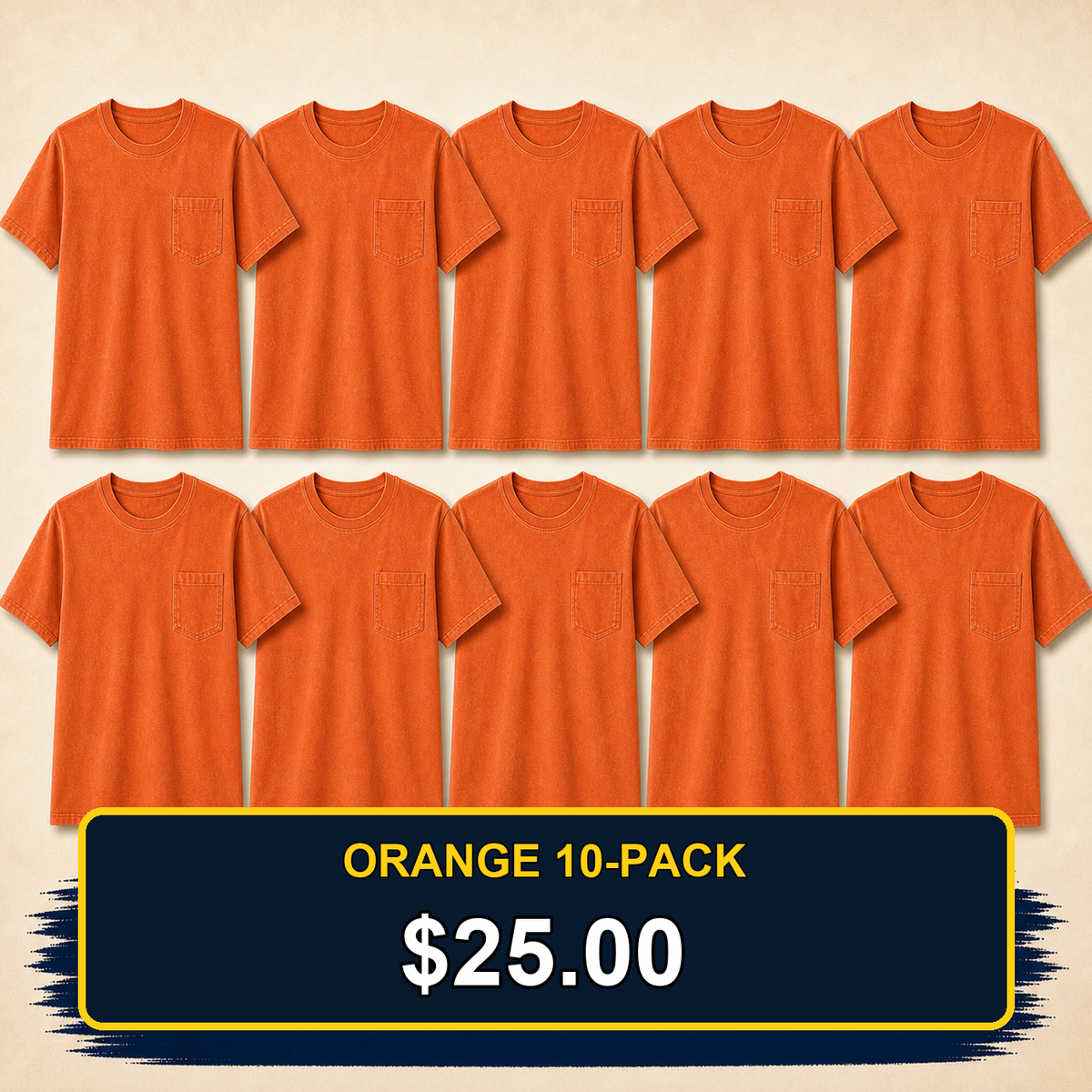 ⏰Clearance Sale⚡20-Pack for $30⚡Men's Big & Tall Garment-Dyed Pocket T-Shirt Multi-Pack