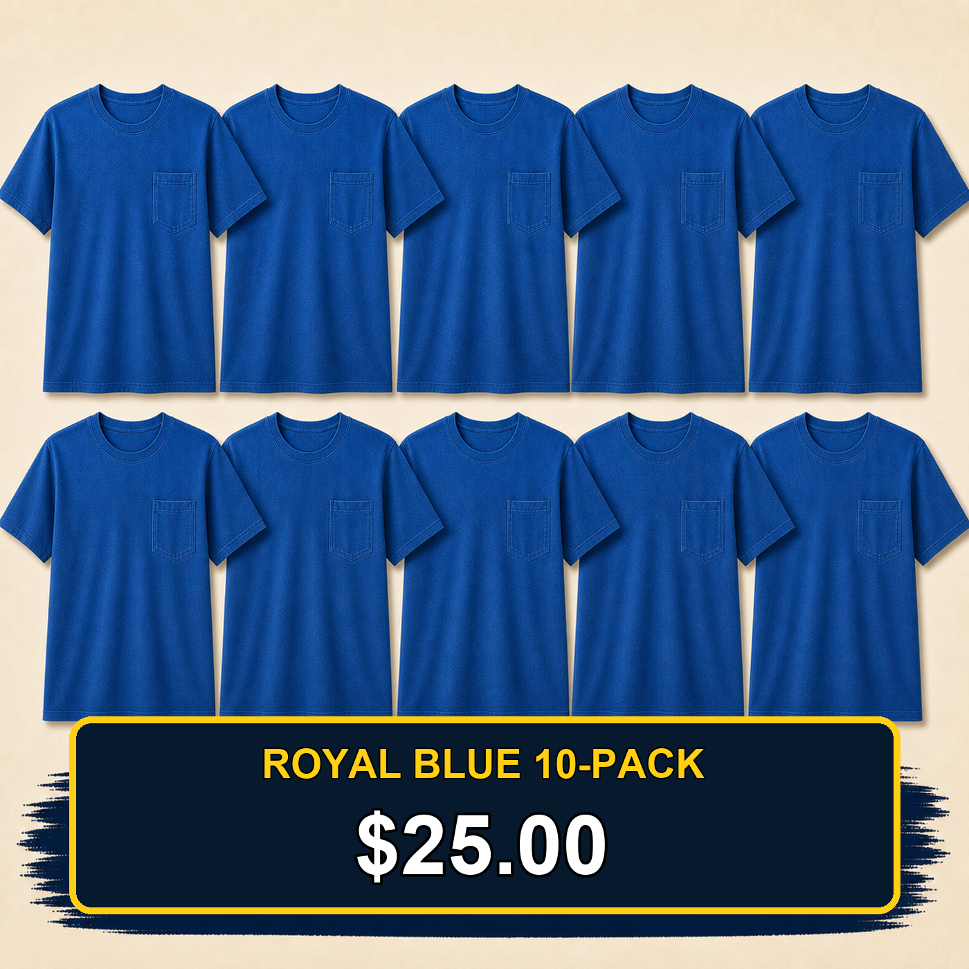⏰Clearance Sale⚡20-Pack for $30⚡Men's Big & Tall Garment-Dyed Pocket T-Shirt Multi-Pack