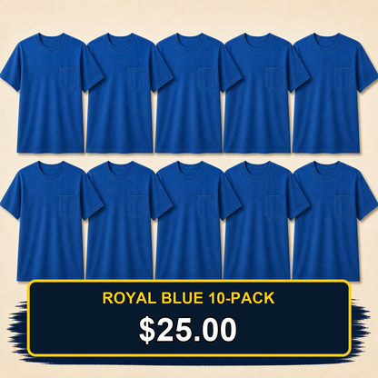 ⏰Clearance Sale⚡20-Pack for $30⚡Men's Big & Tall Garment-Dyed Pocket T-Shirt Multi-Pack