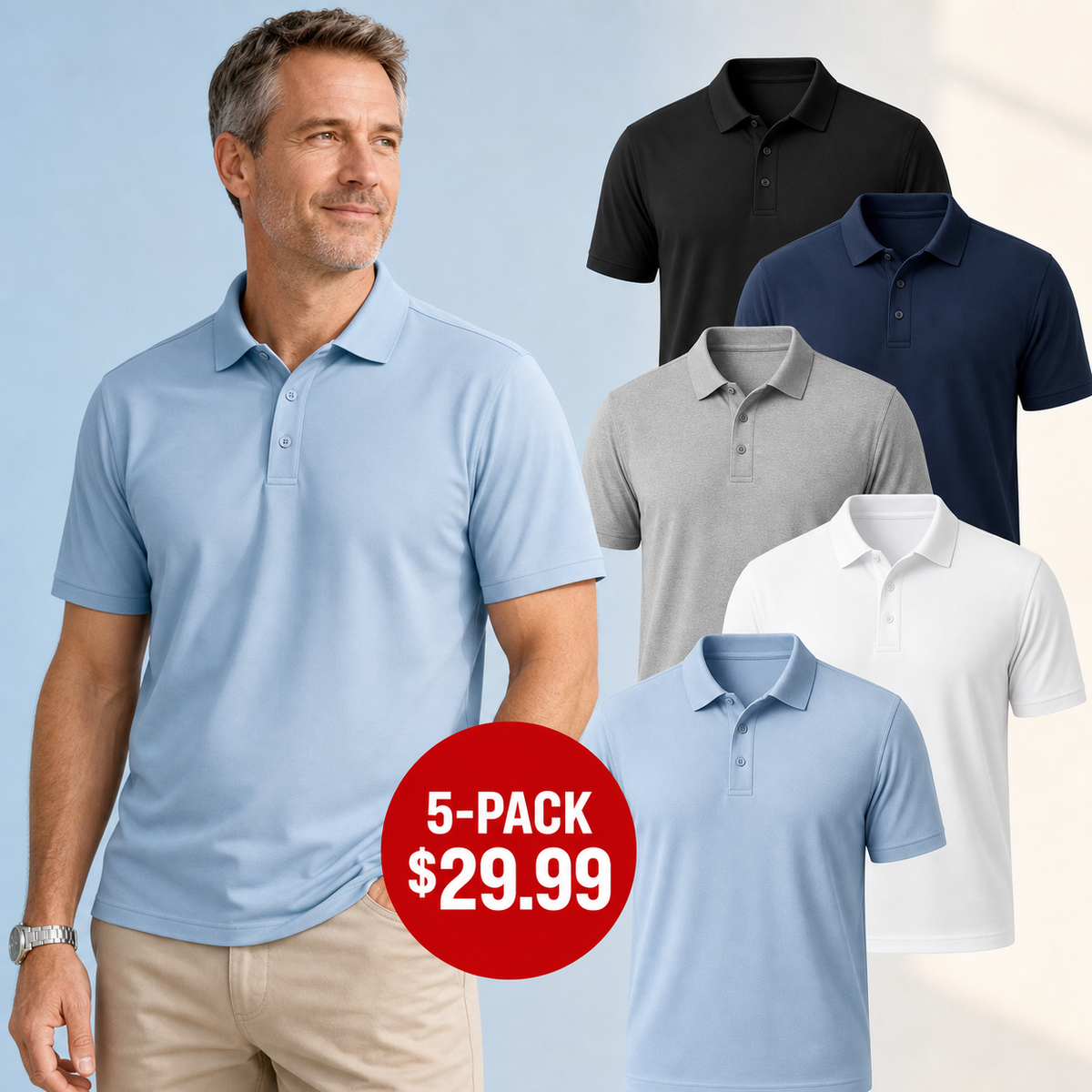 SUMMER FINAL SALE - Men's Quick-Dry Anti-Odor Performance Polos