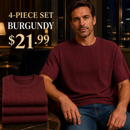 FINAL CLEARANCE - 8-Pack Only $36.99 - Men's Relaxed Textured Crewneck Short-Sleeve T-Shirt