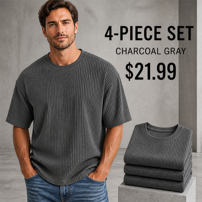 FINAL CLEARANCE - 8-Pack Only $36.99 - Men's Relaxed Textured Crewneck Short-Sleeve T-Shirt