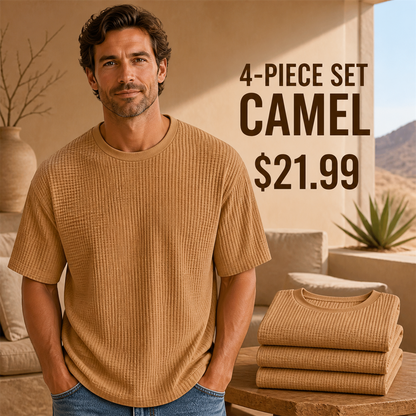 FINAL CLEARANCE - 8-Pack Only $36.99 - Men's Relaxed Textured Crewneck Short-Sleeve T-Shirt