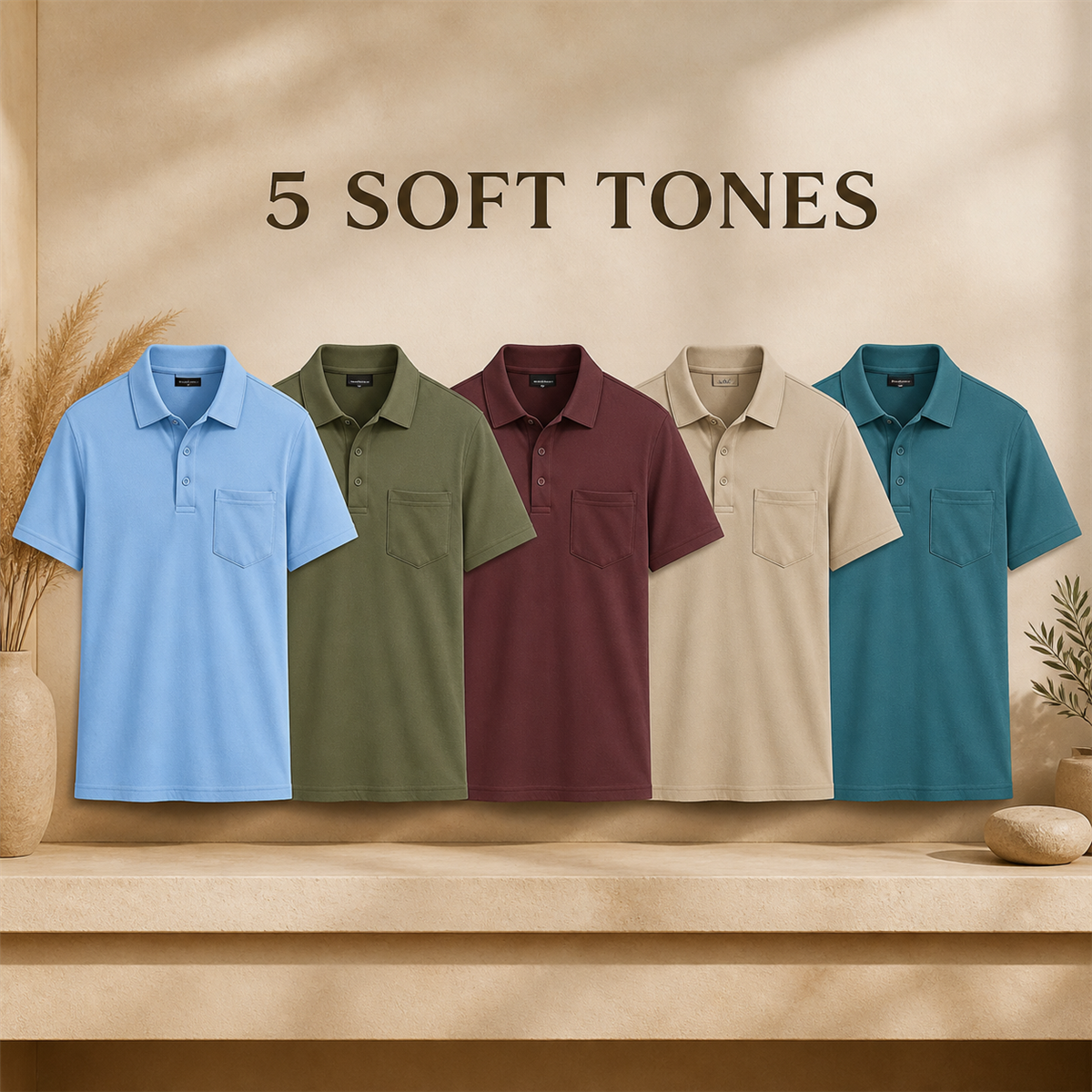 FINAL CLEARANCE - 10-Pack Only $36.99 - Men's Classic Short-Sleeve Polo Shirt with Chest Pocket