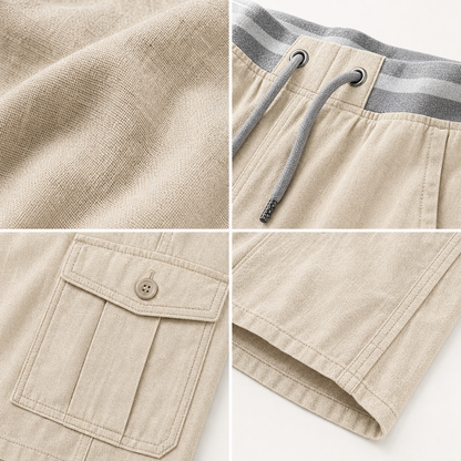 Men's Relaxed Drawstring Cargo Shorts