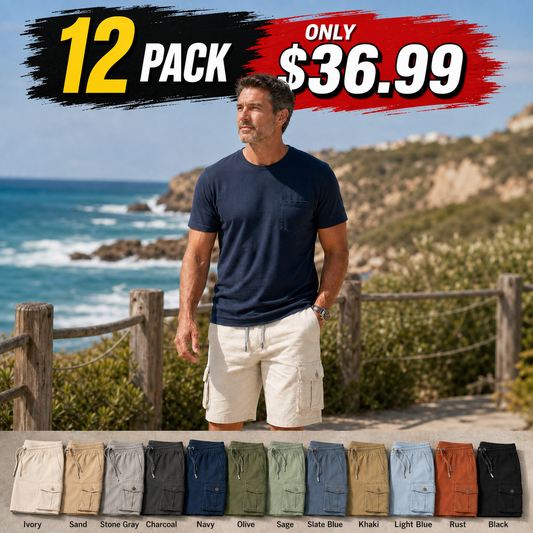 Men's Relaxed Drawstring Cargo Shorts