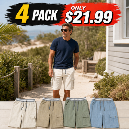 Men's Relaxed Drawstring Cargo Shorts