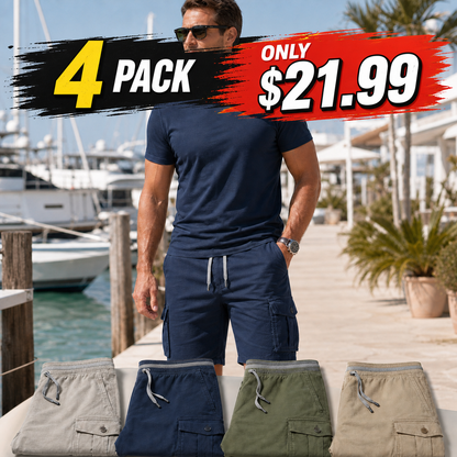 Men's Relaxed Drawstring Cargo Shorts