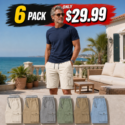Men's Relaxed Drawstring Cargo Shorts